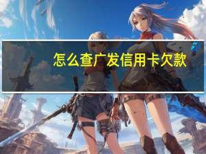 怎么查广发信用卡欠款