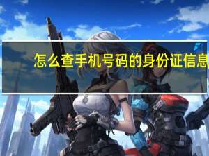 怎么查手机号码的身份证信息（知道手机号码怎么查身份证信息）