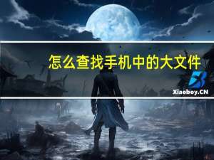 怎么查找手机中的大文件
