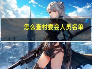 怎么查村委会人员名单