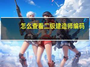 怎么查看二级建造师编码