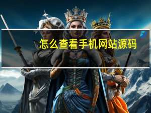 怎么查看手机网站源码