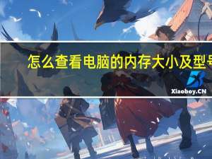 怎么查看电脑的内存大小及型号（怎么查看电脑的内存大小）