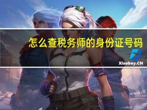 怎么查税务师的身份证号码