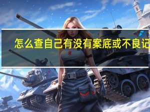 怎么查自己有没有案底或不良记录