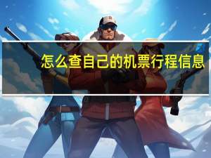 怎么查自己的机票行程信息