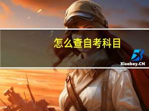 怎么查自考科目