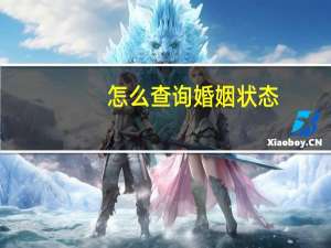 怎么查询婚姻状态