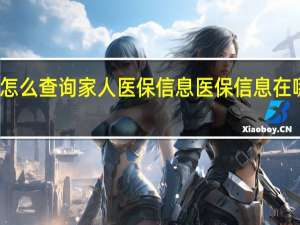怎么查询家人医保信息　医保信息在哪里查