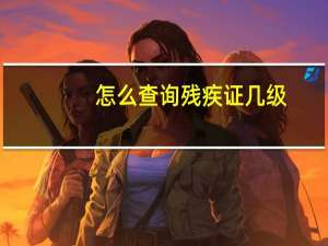 怎么查询残疾证几级