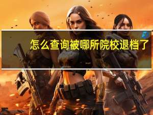 怎么查询被哪所院校退档了