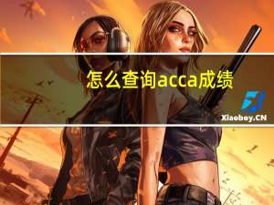 怎么查询acca成绩
