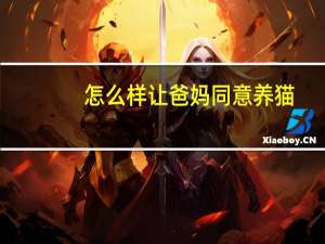 怎么样让爸妈同意养猫