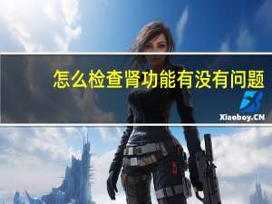 怎么检查肾功能有没有问题（怎么检查肾功能）