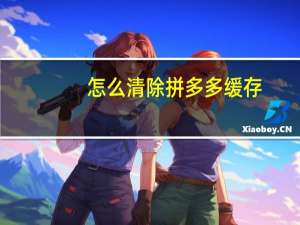 怎么清除拼多多缓存