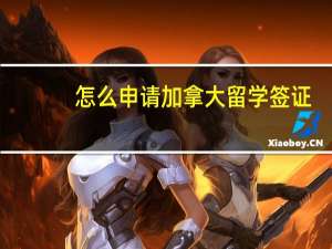 怎么申请加拿大留学签证