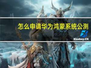 怎么申请华为鸿蒙系统公测（怎么申请华为鸿蒙系统）