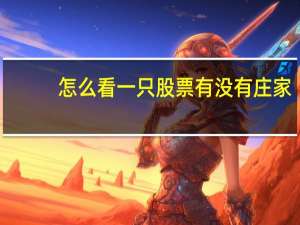 怎么看一只股票有没有庄家