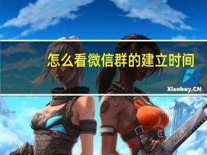 怎么看微信群的建立时间