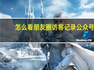 怎么看朋友圈访客记录公众号（怎么看朋友圈访客）