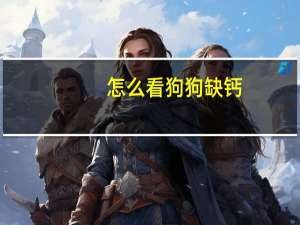 怎么看狗狗缺钙