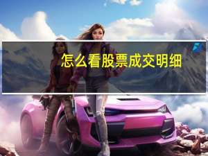 怎么看股票成交明细