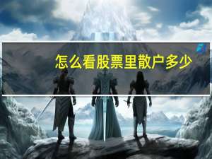 怎么看股票里散户多少