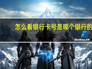 怎么看银行卡号是哪个银行的