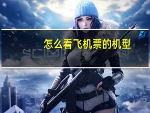 怎么看飞机票的机型