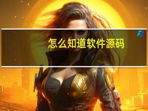 怎么知道软件源码