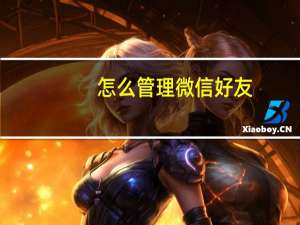 怎么管理微信好友