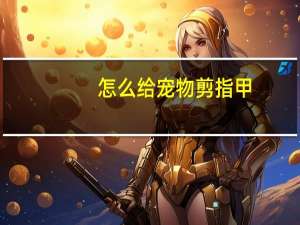 怎么给宠物剪指甲