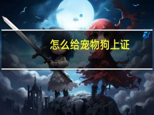 怎么给宠物狗上证