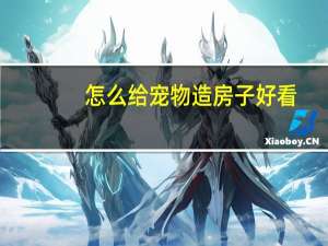 怎么给宠物造房子好看