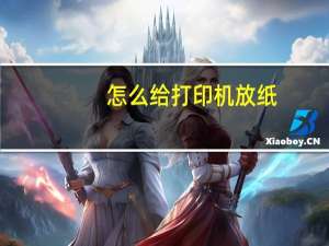 怎么给打印机放纸