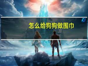 怎么给狗狗做围巾