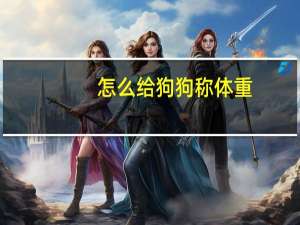 怎么给狗狗称体重