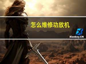 怎么维修功放机