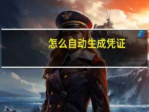 怎么自动生成凭证