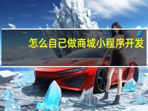 怎么自己做商城小程序开发