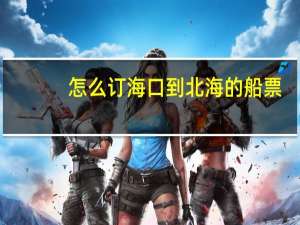怎么订海口到北海的船票