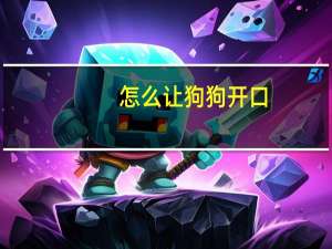 怎么让狗狗开口