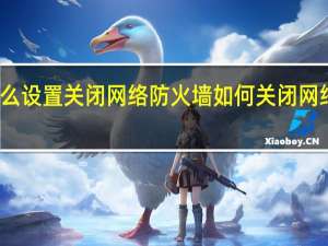 怎么设置关闭网络防火墙 如何关闭网络防火墙