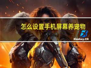 怎么设置手机屏幕养宠物
