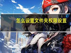 怎么设置文件夹权限设置（怎么设置文件夹权限）