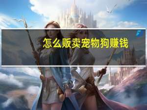 怎么贩卖宠物狗赚钱