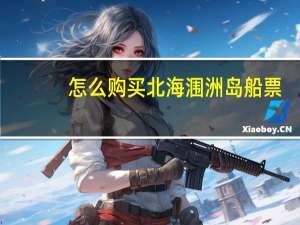 怎么购买北海涠洲岛船票