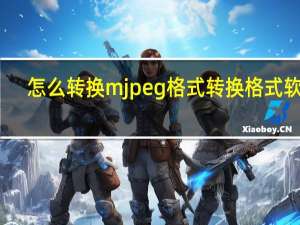 怎么转换mjpeg格式 转换格式软件