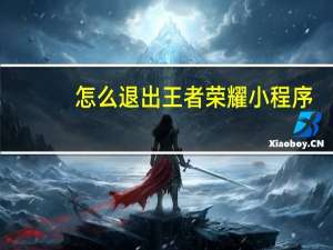 怎么退出王者荣耀小程序