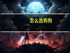 怎么选狗狗